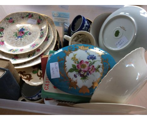 Mixed Lot Of Pottery And Collectables To Include Cabinet Plates  Coalport, Noritake, China, Bunnykins, Worcester Doulton etc