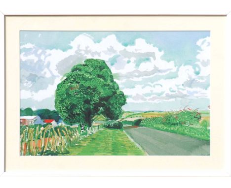 DAVID HOCKNEY, print, 'Countryside', 36cm x 55cm.