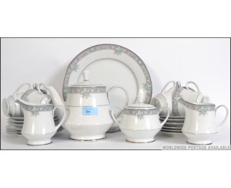 A Noritake ' Legendary ' lunceford 3884 tea service to include teapot, cups, saucers plates etc