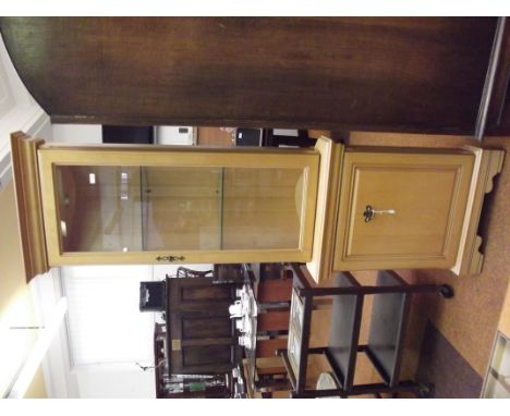 Good quality light wood corner cabinet 