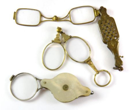 Three Victorian lorgnette.