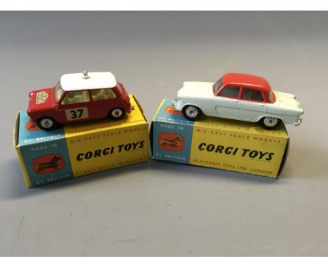 A Corgi 317 Monte Carlo B.M.C mini-cooper 's' and 207 standard vanguard III Saloon, in boxes. (NO CONDITION REPORT, VIEWING O