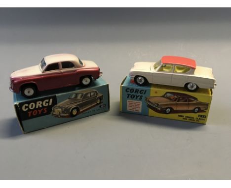 A Corgi 204 Rover 90 Saloon and 234 Ford consul classic 315, in boxes. (NO CONDITION REPORT, VIEWING OF LOT ADVISED.)