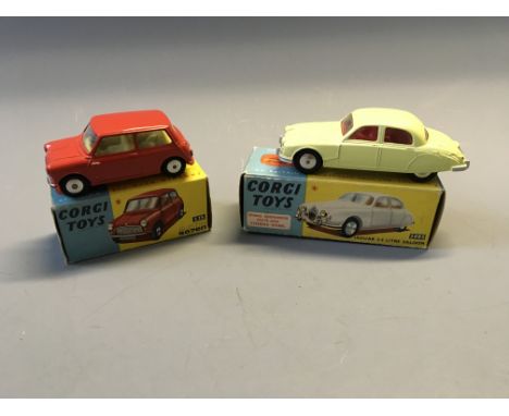 A Corgi 225 Austin Seven and 208S Jaguar 2.4 litre Saloon, in boxes. (NO CONDITION REPORT, VIEWING OF LOT ADVISED.)