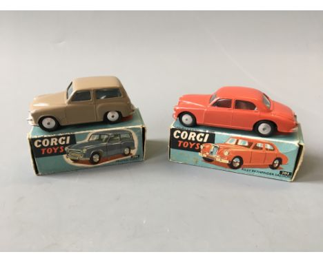 A Corgi 205 Riley Pathfinder Saloon and 206 Hellman husky, in boxes. (NO CONDITION REPORT, VIEWING OF LOT ADVISED.)