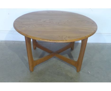 A circa 1970's  Ercol blonde elm circular coffee table - Diameter 50cm 