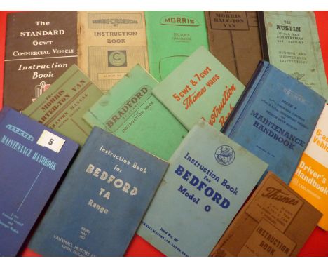 QTY. OF LIGHT COMMERCIAL HANDBOOKS, JOWETT, BEDFORD, COMMER, MORRIS ETC