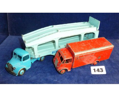 DINKY TOYS SLUMBERLAND GUY LORRY 513 U/B  T/T PULLMORE TRANSPORTER 582 U/B