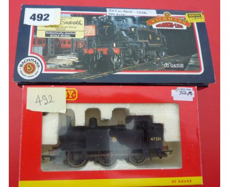 HORNBY R2468 3F 47281 BOXED, & BACHMANN 31-453 1206 2-6-2T