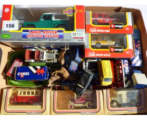BURAGO, CORGI, DINKY PHONE BOX, LESNEY ASHTRAY, A MIXED COLLECTION BOXED & U/B