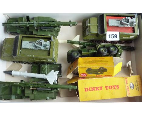 DINKY TOYS MILITARY COLLECTION INC. SHADOW 2, HONEST JOHN MISSILE LAUNCHERS X3, JEEP ETC