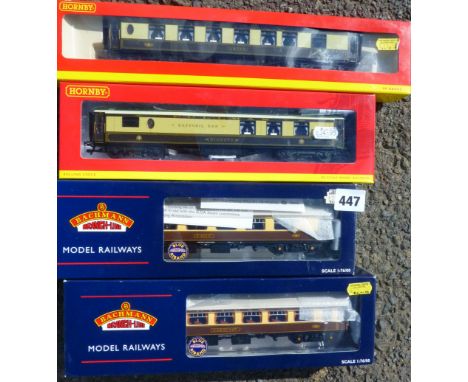 BACHMANN PULLMAN COACHES 39310, 39280 BOXED, HORNBY PULLMANS R4164, 4387 DIAMOND BAR CAR