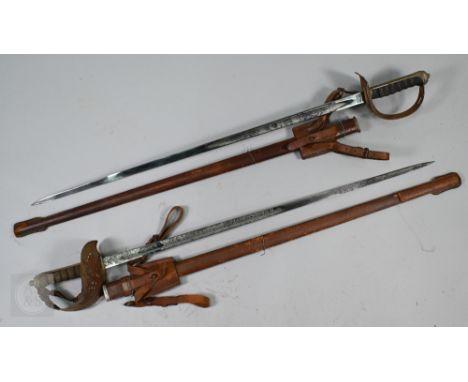 A George V military officer's 1850 pattern sword with 83 cm etched blade by Armfield's Ltd (Birmingham), basket hilt and wire