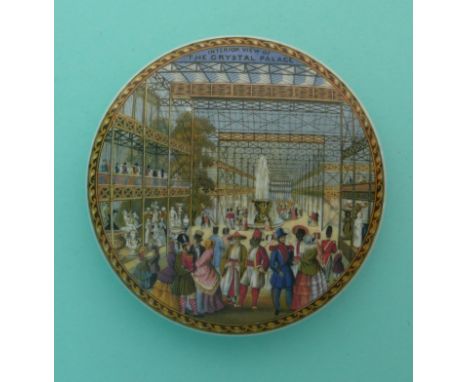 Interior View of the Crystal Palace (138) (Prattware, pot lid, potlid, Staffordshire) 