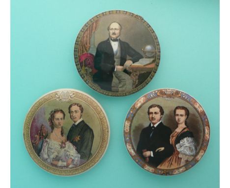 Albert Edward and Princess Alexandra (155) stained, Albert Edward and Princess Alexandra on their Marriage (157) and The Late