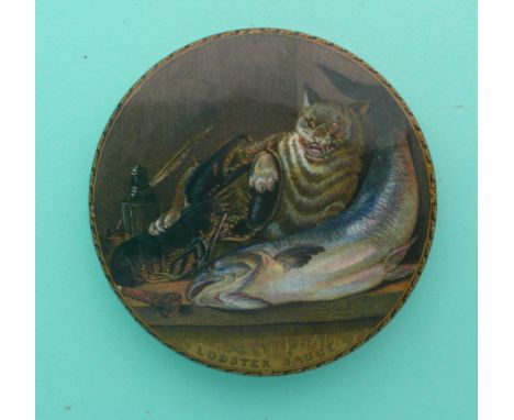 Lobster Sauce (38) first issue (Prattware, pot lid, potlid, Staffordshire) 