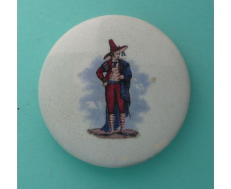The Matador (114) (Prattware, pot lid, potlid, Staffordshire, bullfight) *Ex Ball collection, lot 633C, Hart collection, lot 