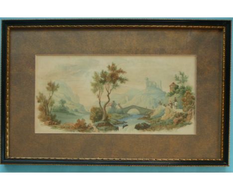 Ecclesiastical Subjects (448E) framed (Prattware, pot lid, potlid, Staffordshire, watercolour) * The resultant print is somew