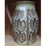 Bourne Denby - A vintage jug signed "Glyn Colledge" to base