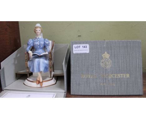A Royal Worcester figure, 'Sister', The London Hospital, modelled by Ruth Van Ruyckevelt, limited edition 312/500, in origina