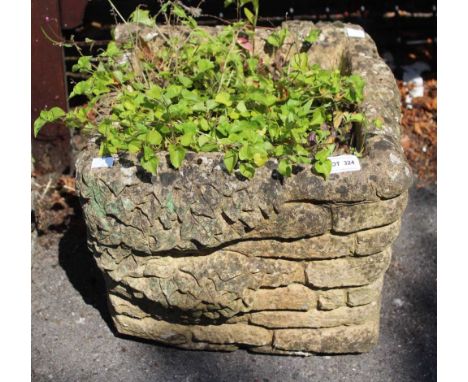A single cast square garden planter