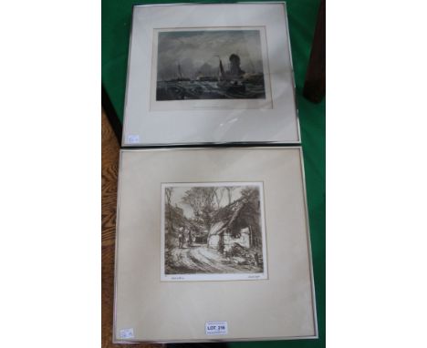 After Harold Sayer, "Wood Gatherers" etching, signed in pencil, inscribed, a limited edition 26 of 50, dated 1939, 16cm x 18c