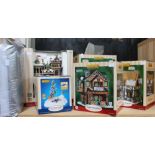 Lemax Christmas display decorations, five boxed examples