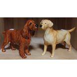 Two Beswick models of a Labrador and a spaniel (2)