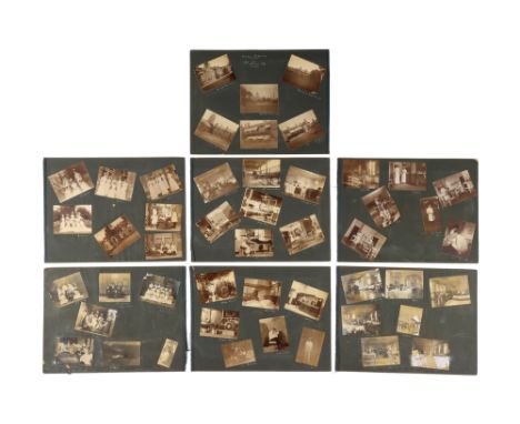 Photographs of Hospitals comprising of a number of leaves from an albub with three titled in white pen 'Leicester Infirmary M