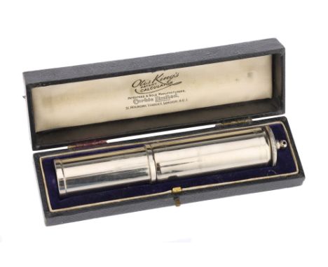 An Early Otis King Type A Cylindrical Slide Rule, English, c.1921-1923, number 7870 (no preceeding letter) in nickel plate wi