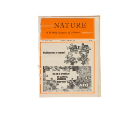 Nature A Weekly Journal of Science, Volume 209, No. 5030, March 26 1966, London, Macmillan (Journals) ltd, original orange wr