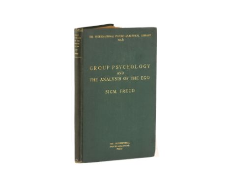 Sigmund Freud, Group Psychology and the Analysis of the Ego, first edition, first impression, first issue with no mention of 