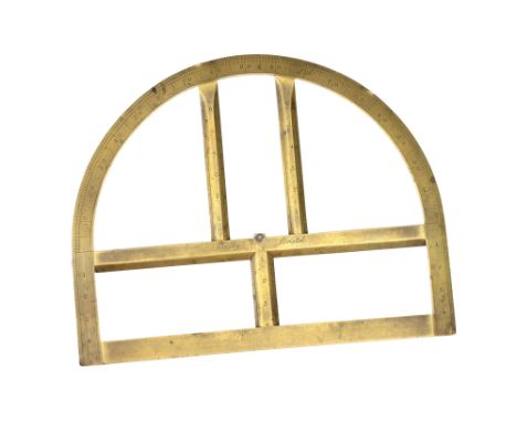 A Very Unusual Protractor by Beilby of Bristol, in brass, c.1815, signed 'Beilby Bristol' for Richard or Charles Beilby, 180 