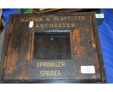 VINTAGE MATHER &amp; PLATT LTD MANCHESTER BLACK PAINTED CABINET, 30CM WIDE