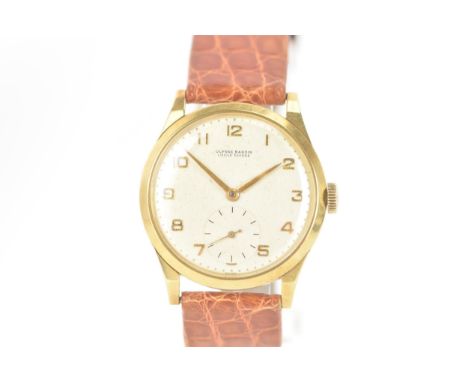 A Ulysse Nardin, manual wind, gents, 18ct gold wristwatch, circa 1960s, the dial having Arabic numerals with a subsidiary sec