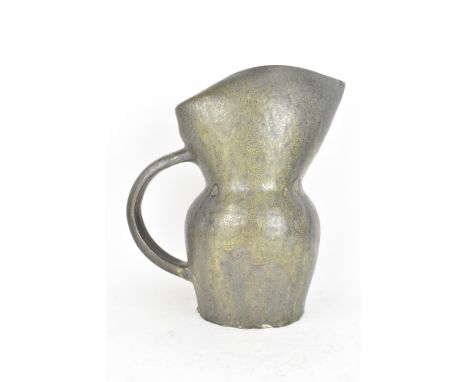 A Picasso Suzanne Ramie Madoura Pitcher Jug circa 1948, white faience with thick iridescent enamel by Suzanne Ramie Madoura f