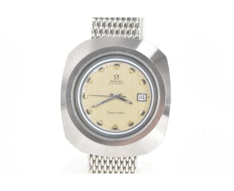An Omega Seamaster 'Baby Anakin', the 'Giant', Tungsten steel, automatic gents wristwatch, circa 1970s, the dial having baton