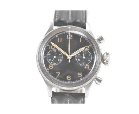 A Breguet First Generation Type 20 (Type XX), chronograph, manual wind, gents, stainless steel wristwatch, circa 1950s, the b