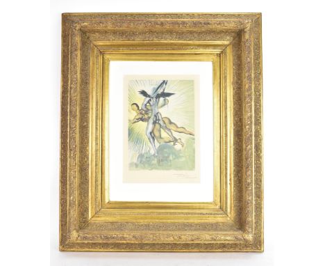 Salvador Dali (1904-1989) A signed print, ‘Guardian Angels of the Valley, Purgatory No.8 from Dante’s Inferno’, signed lower 