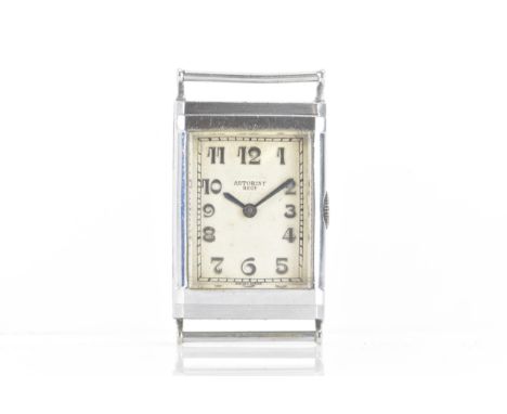 An Autowrist, gents, nickel chrome wristwatch, circa 1930s, the silvered rectangular dial having Arabic numerals with blued h