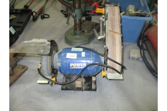 A Power Craft 1228 150mm Bench Grinder Belt Sander 240v