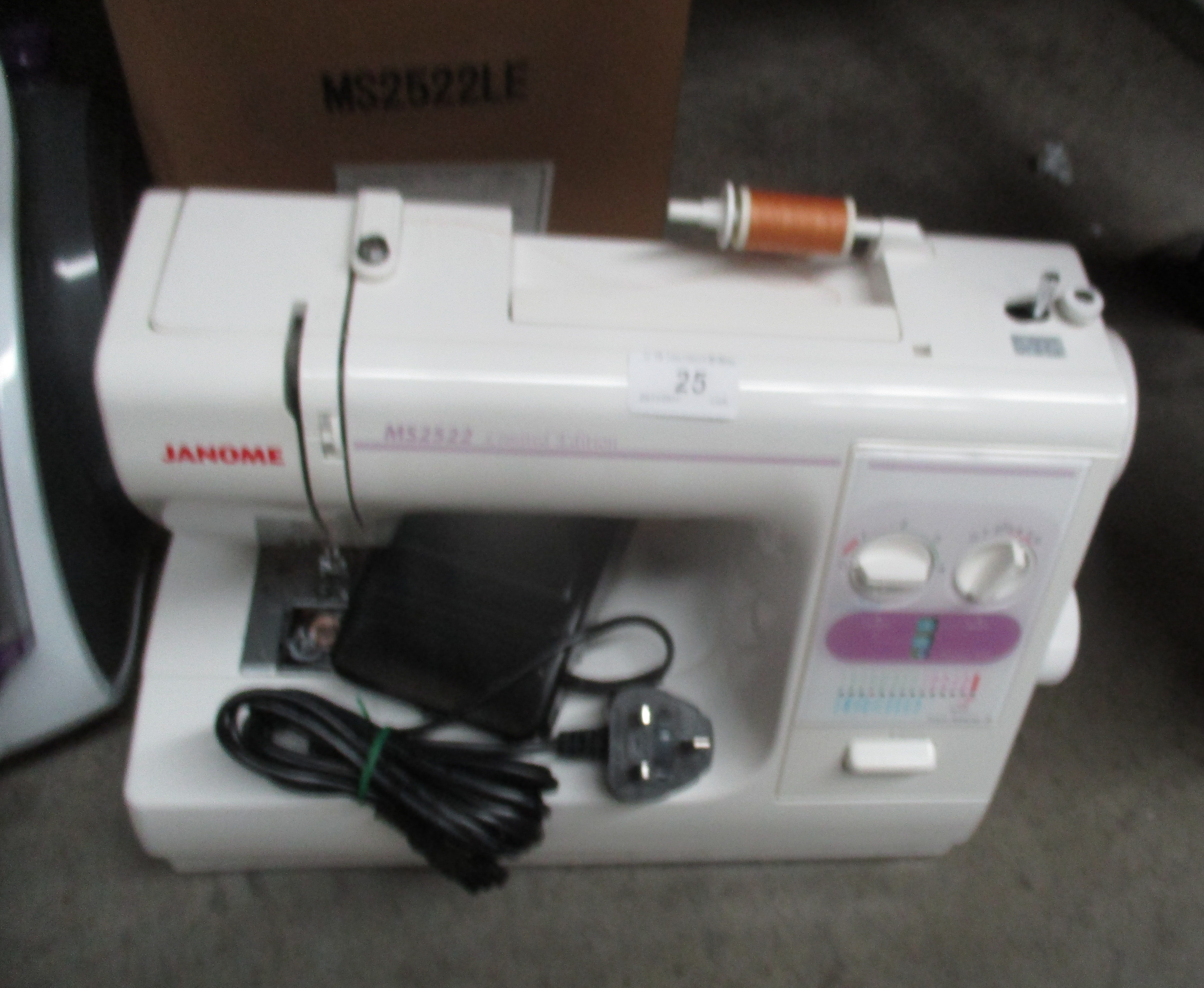 A Janome MS2522 limited edition sewing machine 240v complete with foot