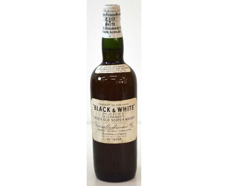 Buchanan’s Black & White ‘Choice Old Scotch Whisky’ 1 bottle from 1950’s Buchanan’s Black &amp; White ‘Choice Old Scotch Whis