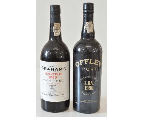 Mixed Lot Vintage Port 2 bottles Mixed Lot Vintage Port comprising : 1 bottle Graham’s Malvedos Vintage Port 1979 (i/n) toget