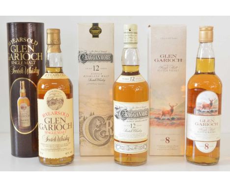Highland Malt Scotch Whisky 3 bottles Highland Malt Scotch Whisky all in Presentation Cartons comprising: 1 bottles Cragganmo