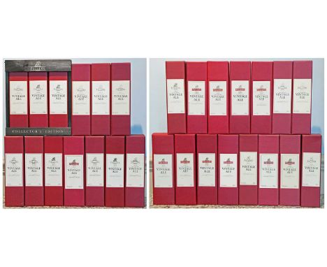 Collection of Fullers Vintage Ale A superb 28 bottles Collection of Fullers Vintage Ale individually boxed and in perfect con
