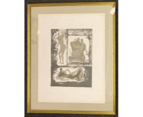 SIGNED HENRY MOORE LITHOGRAPH 44cm x 30cmTotal size: 65cm x 50cm