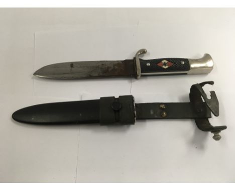 A German WW2 style hitler youth dagger and scabbard with Solingen marks