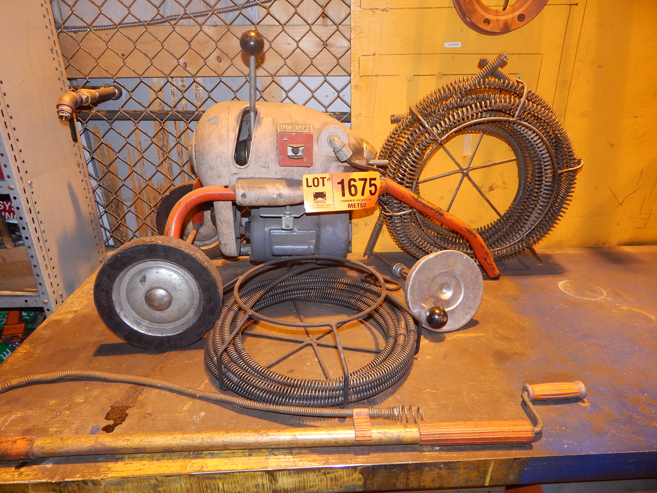 RIDGID KOLLMAN K75 HEAVY DUTY PORTABLE POWER DRAIN SNAKE S/N N/A