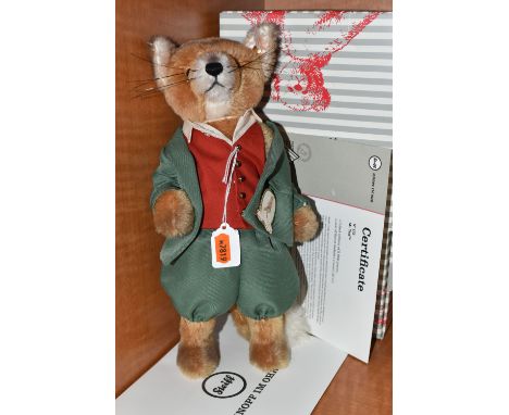 A BOXED STEIFF LIMITED EDITION 'MR TOD' EXCLUSIVE TO DANBURY MINT, no.690525, ltd ed no.173/5000, russet mohair, with three p